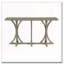 Console en bois 59,8 po avec plateau en placage de chêne, table d'entrée de ferme avec pieds courbés minces en bois d'hévéa-121087101
