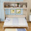 Lit escamotable double en bois avec armoires et lattes