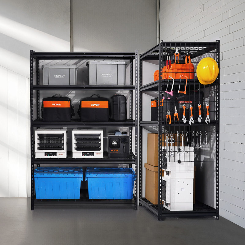 Étagères de rangement Étagères de garage robustes réglables à 5 niveaux, H 72 po x l 48 po x P 24 po
