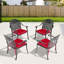 Cast Aluminum Patio Dining Chair Set with Elegant Design and Stacking Convenience-1208784307-1208784318