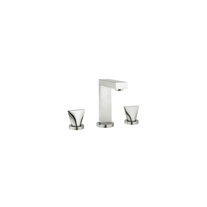 Widespread Faucet Bathroom Faucet with Drain, Polished Nickel