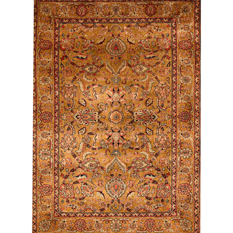 Hand-Knotted High-Quality Gold Area Rug