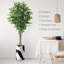 Arbre artificiel avec motif de blocs de couleur noir et blanc Signleader, faux ficus pour salon, chambre à coucher, bureau - 5,5 pieds (66 po)-563503514