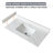 Bathroom Vanity Top 43 Inch - White Sintered Stone With Pre-Drilled Faucet Hole And 4" High Backsplash 43"
