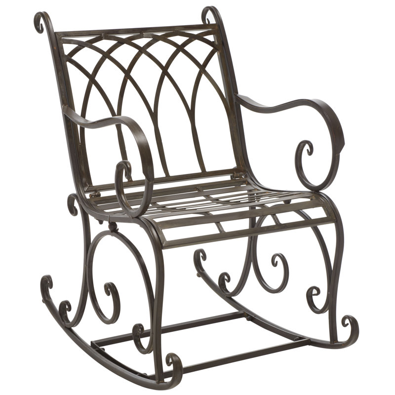 Astoria Grand Medrano Rocking Chair, Rustic Brown