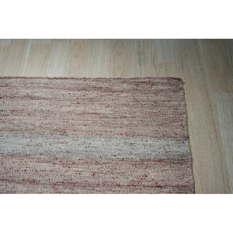 Tapis transitionnel rose tissé à la main Ladeja, Rectangle 9 pi x 12 pi