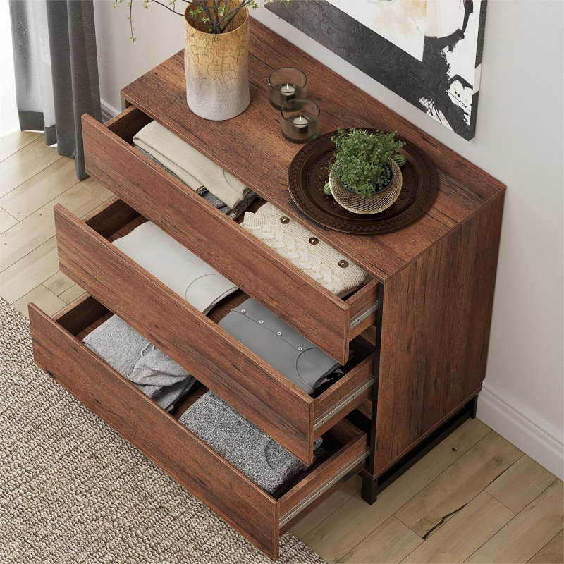 Commode d'appoint Aadam Linley, Brun