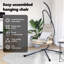 Hanging Egg Chair Folding Anthracite 94 X 107 X 196.5 Cm Steel-1193003530