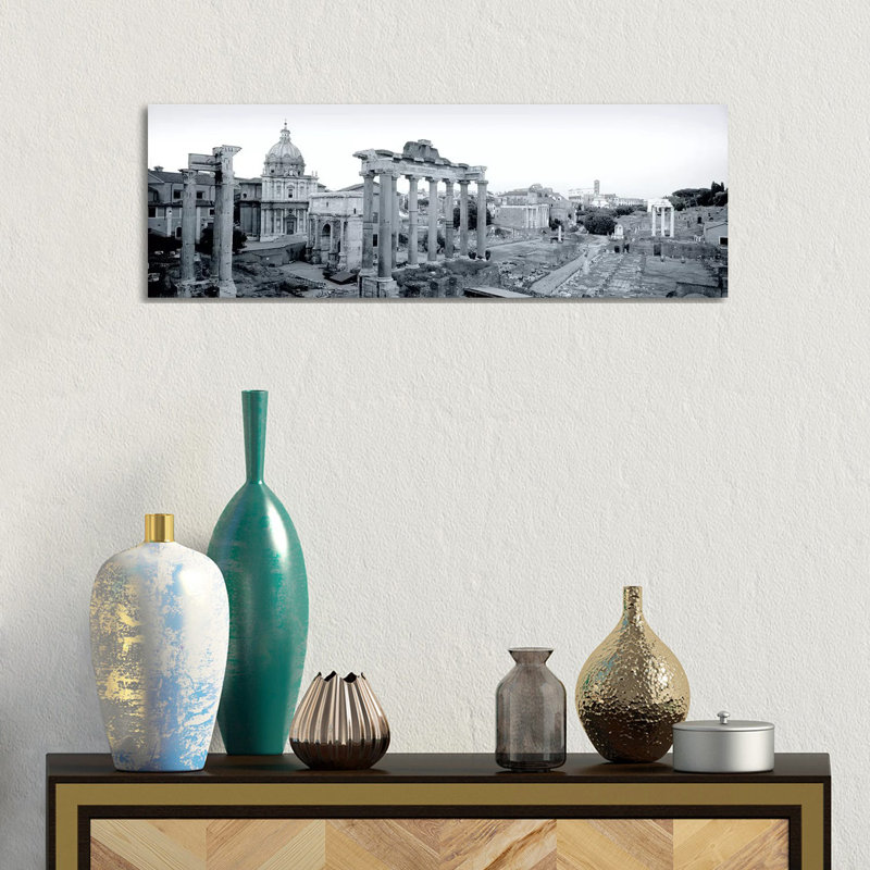 Ruins Of An Old Building, Rome, Italy #2 - Wrapped Canvas Panoramic Print, 30.48 cm H x 91.44 cm W x 1.91 cm D
