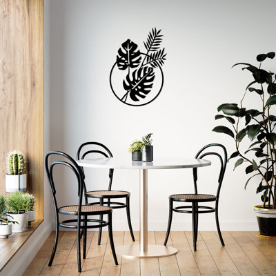 Elegant Decorative Metal Wall Accessory, Black, 18.9 x 26.4 inches | 100% Metal Construction, Thickness: 0.6 inches | Perfect for Home Decor, Modern Aesthetic, and Unique Wall Art Statement Piece