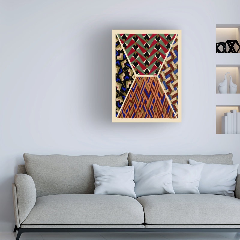 Abstract Geometric Multicolor Canvas Art, 24" x 18"