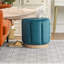 Round Upholstered Ottoman Stool-422793587