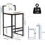 2 chaises de bar modernes recouvertes de similicuir beige avec cadre en métal pour îlot de cuisine, comptoir et salle à manger-667529574