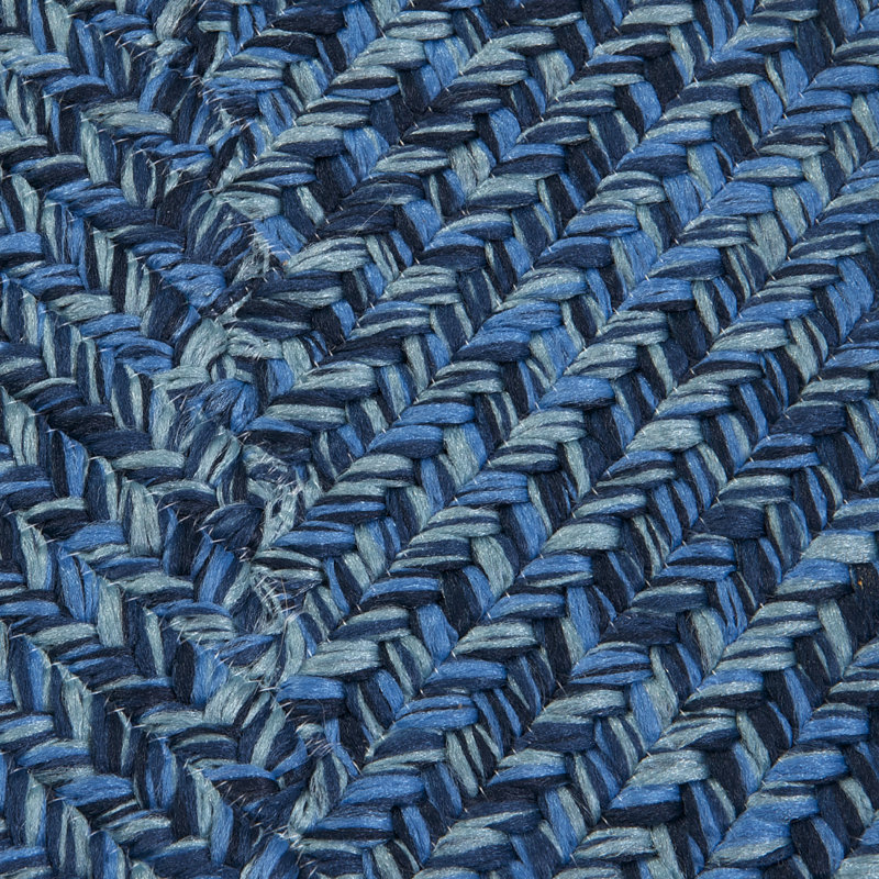 Tapis intérieur / extérieur Ashiah - Vague bleue, Rectangle 9 pi x 12 pi