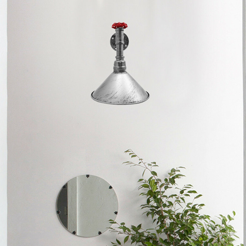 Goodwater Armed Sconce, Brushed Silver