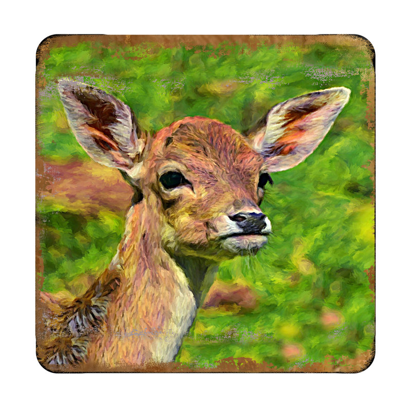 Sous-verre cerf facial