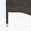 Chaises de salle à manger d'extérieur en osier PE multibrown, résistantes aux intempéries et confortables pour tout patio (ensemble de 2)