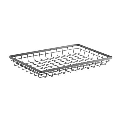 GET Enterprises WB-1812-MG Urban Renewal 17 3/4" X 11 1/4" X 2" Metal Gray Rectangular Wire Basket B34AAD615D1240009B31490AE1D4FC29