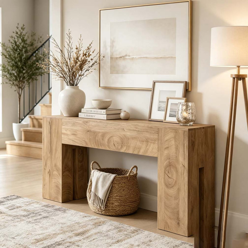 Console, table de couloir en bois, Wood