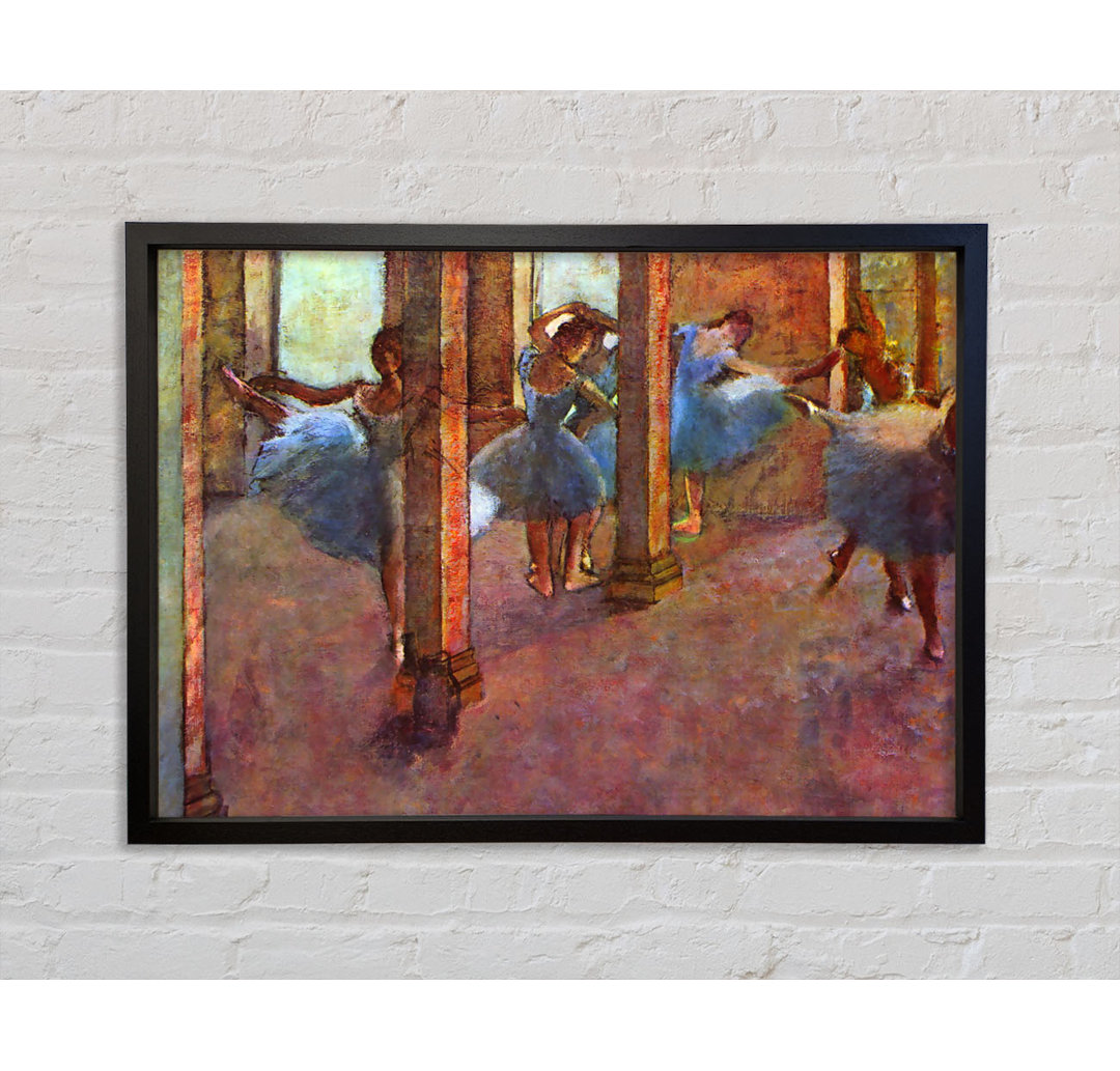 Tänzerinnen im Foyer von Edgar Degas - Einzelbildrahmen Kunstdrucke auf Leinwand