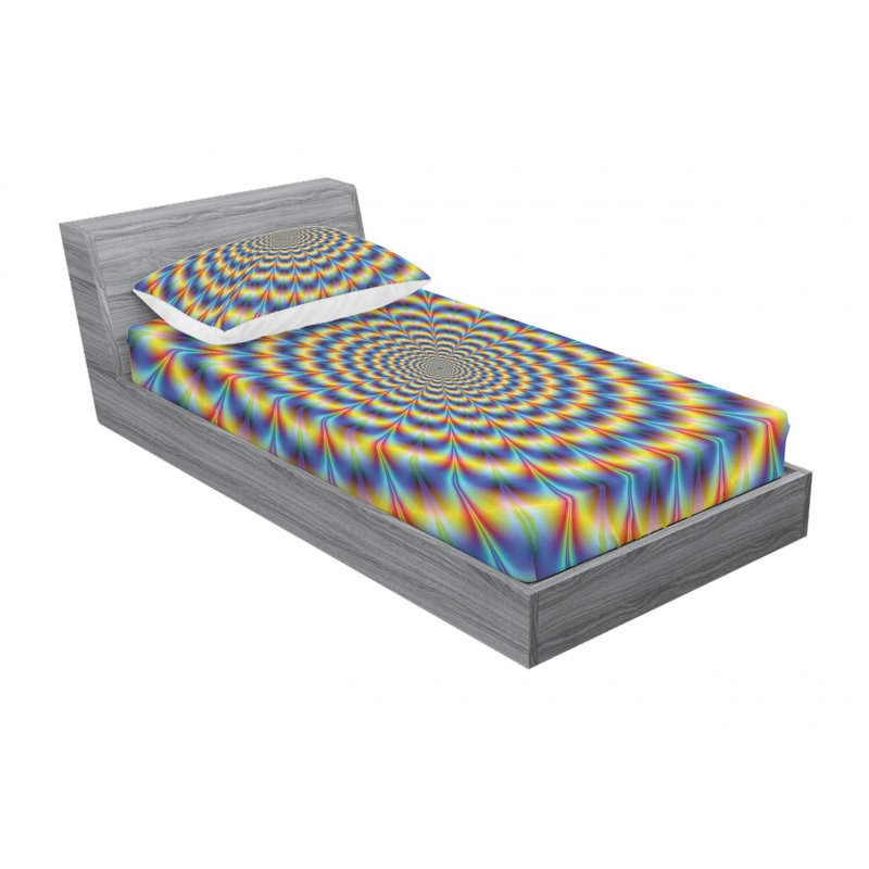 Ensemble de draps Hallucinatoire Hippie, Taie d'oreiller pour lit simple