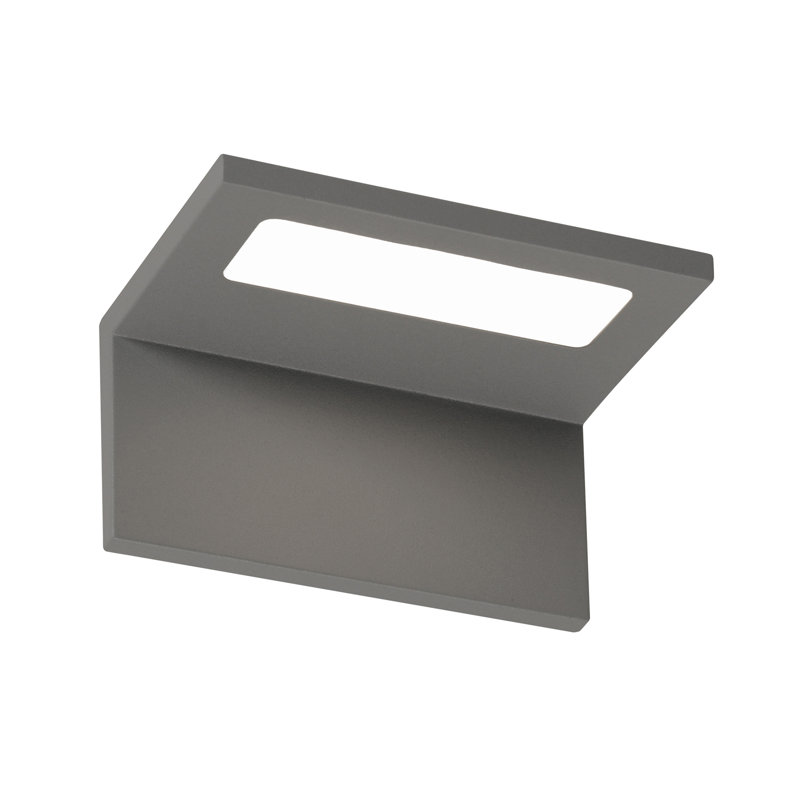 Cleaver 9cm H Integrated LED Outdoor Flush Mount, Soft Grey