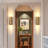 Tasmiyah Megapolis Brass Light 2 Bulbs Ring Wall Sconces Metal Construction-1782974594