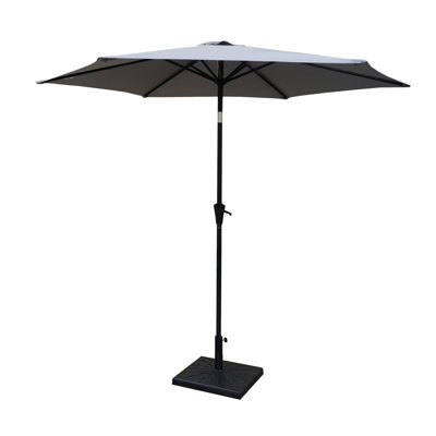 Parasol en aluminium de qualité supérieure résistant aux intempéries avec base - Solution d'ombrage extérieure élégante pour les terrasses et les patios
