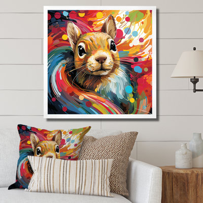 Portrait d'écureuil coloré - Art mural animal écureuil