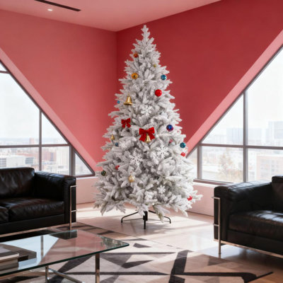 8ft Artificial Flocked Christmas Tree