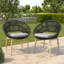 Élégante chaise d'extérieur moderne avec osier en PE, conception ergonomique et matériaux résistants aux intempéries pour un confort et un style toute l'année-405638130