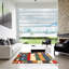 Tapis contemporain rouge / vert / bleu-1966012092