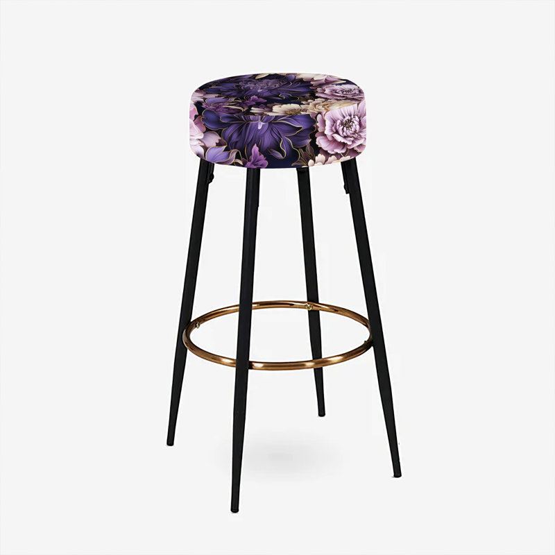 Shadowed Blossoms Moody Patterns - Floral Bar Stools Set Of 2