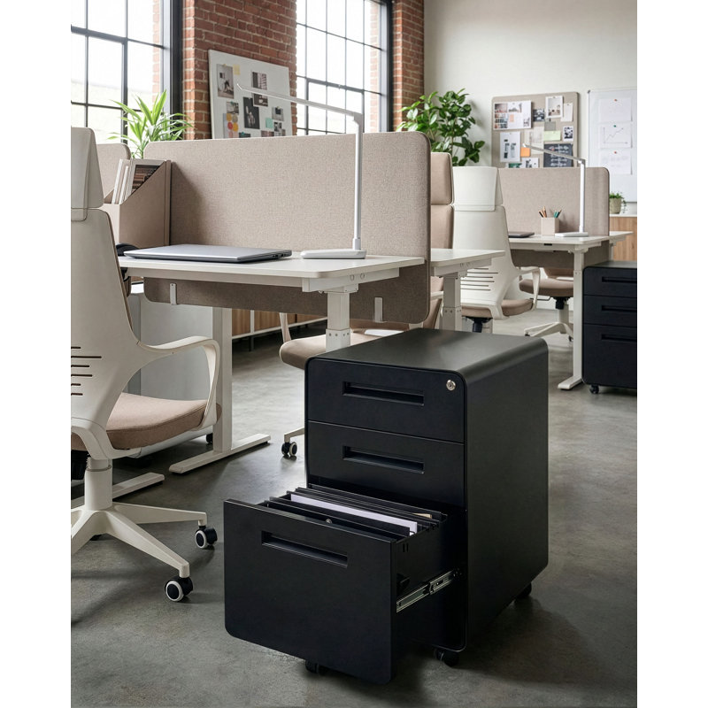 Tarla 3 -Drawer Cabinet Office Storage Cabinet
