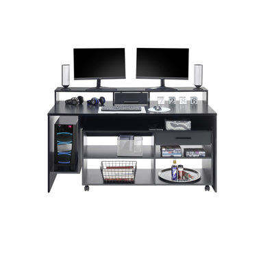 Amza Gaming Table with Cabinet