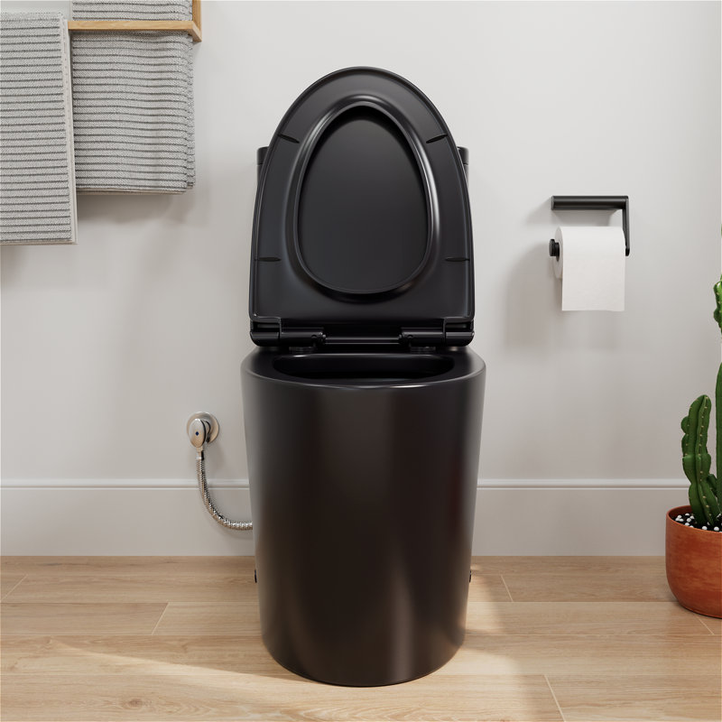 1.1/1.28 GPF Dual-Flush Elongated One-Piece Toilet, Water Sense Certified, Comfort Chair Height with Antimicrobial Glazed Surface (Seat Included)