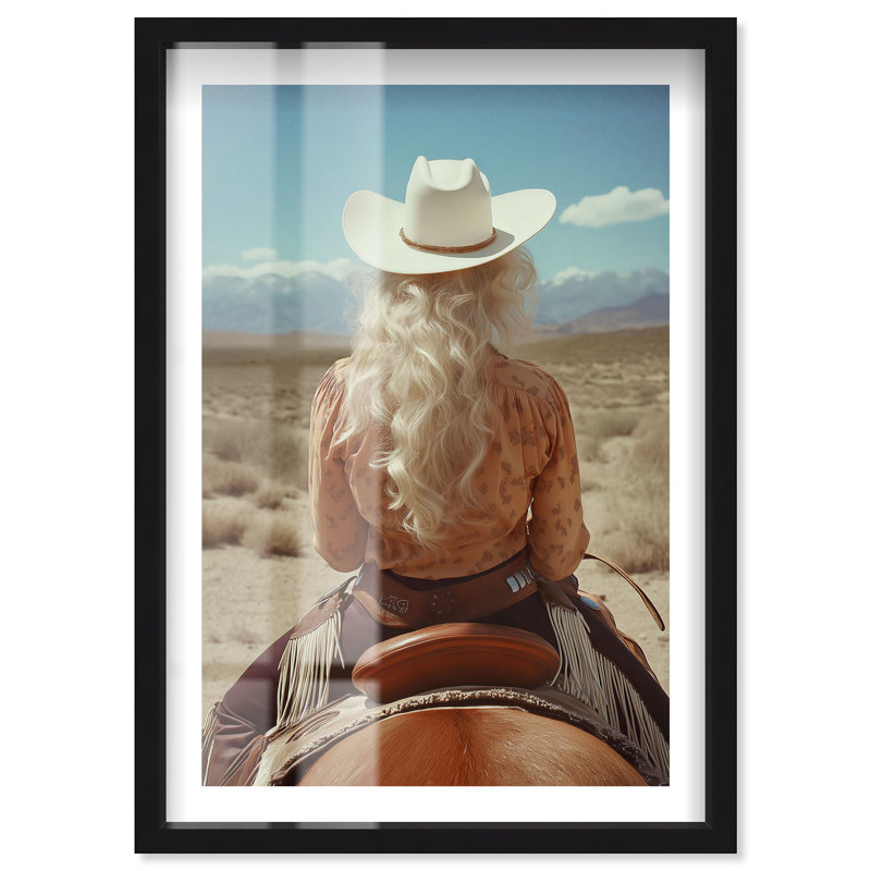 «Rodeo Queen II Shadowbox» par Notoriart, H 55 po x l 37 po, Noir