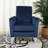 Emerald Velvet Push-Back Recliner with High Metal Legs - Modern Glam Design-1462012455