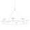 Cecilia 8 Light Chandelier - Gesso White