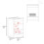 Meuble-lavabo Lorenzo avec quatre tiroirs et deux tablettes ouvertes-304555813