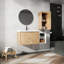 Meuble-lavabo mural contemporain, meuble-lavabo avec lavabo, armoire latérale et portes à fermeture douce Contemporary