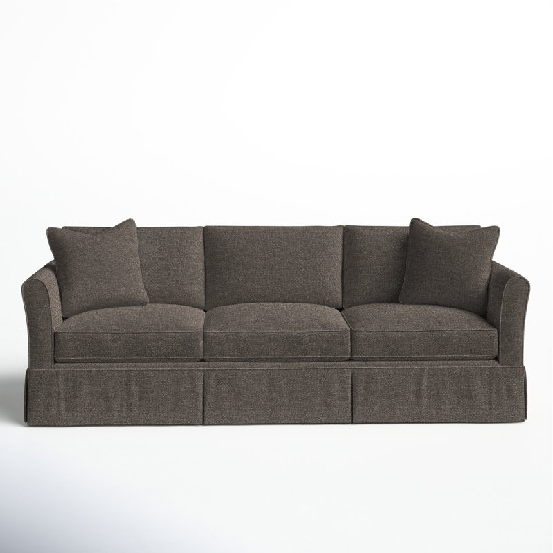 Canapé rembourré 83 po Shelby, Tissage natté gris anthracite Drusky Sustain®