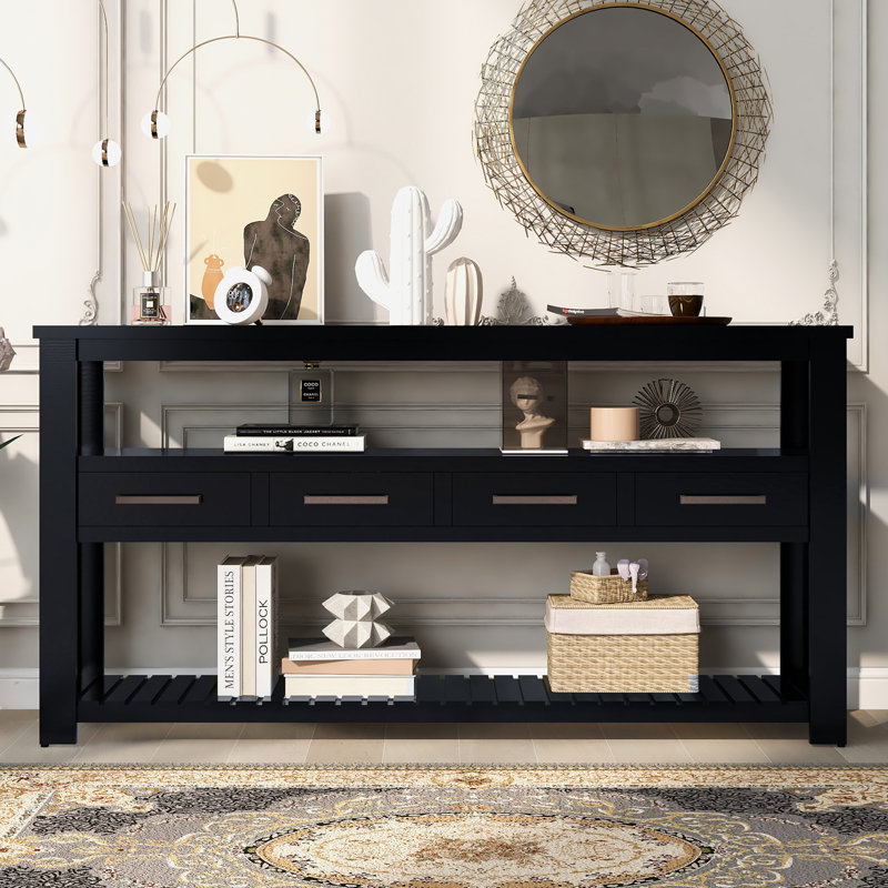 Armoire de rangement de bureau à 61 tiroirs de 61,5 po de largeur, Noir
