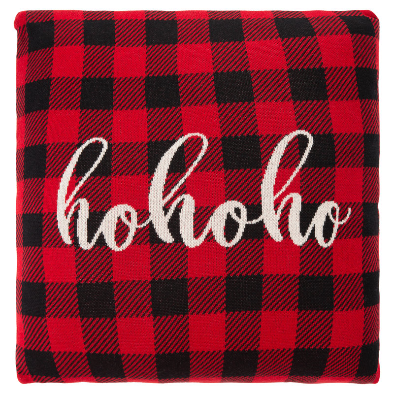 Plaid Cotton Reversible Throw Pillow