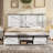 Revan 49" H Farmhouse Bed Frame With Sliding Barn Door Storage Cabinets,Black-365078835-365078832