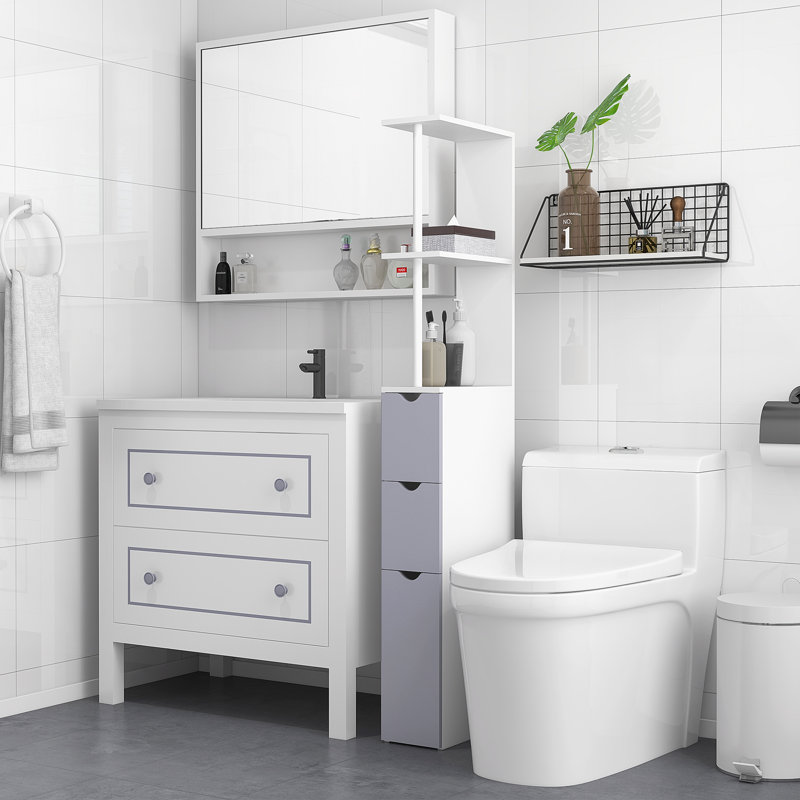 Space-saving Storage Mdf Modern Bathroom Linen Organizer