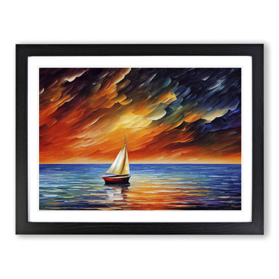 XH1022-7612X Sailing Boat On The Ocean Vol.2 Abstract - Single Picture Frame Painting