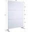 Paravent en métal H 76 po x l 76 po - blanc Ps107 autoportant pour balcon, patio, clôture antirouille et cloison-121639791