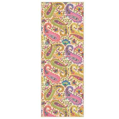 Tapis crocheté à Ivoire/mauve Torrington