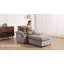 Chaise moderne surdimensionnée avec repose-pieds en tissu chenille pour le salon-1068032980